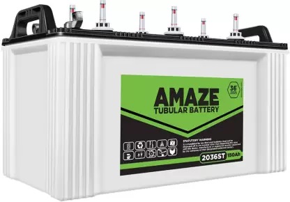 Amaze 2036STJ 150Ah Jumbo Tubular Inverter Battery with 36 months warranty for Home, Office & Shops