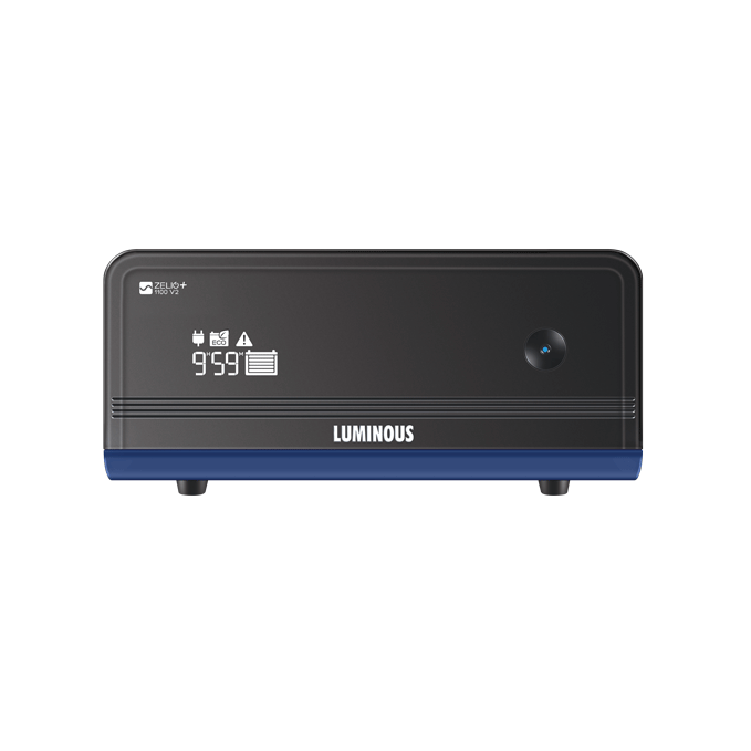 Luminous Zelio+ 1100 Pure Sinewave 900VA/12V Inverter for Home, Office and Shop (supports 1 inverter battery of 12V)