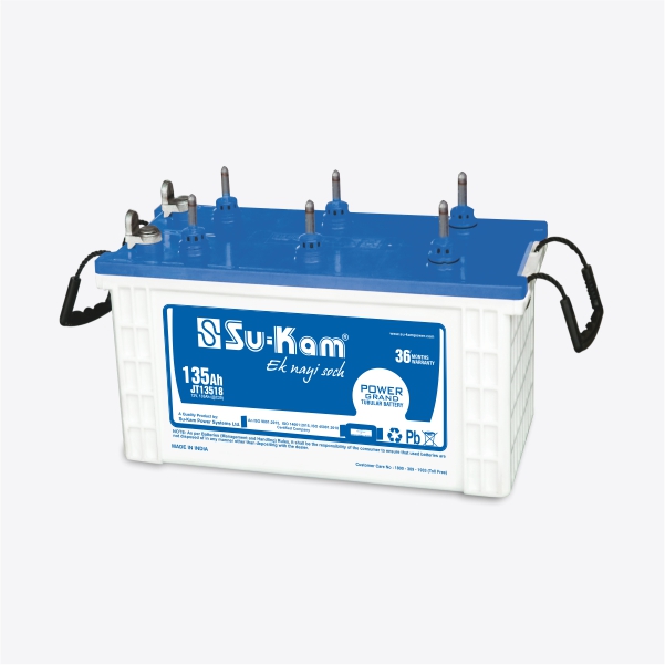 Sukam Power Grand 160 Ah Tubular Inverter Battery with 36* Months Warranty for Home, Office & Shops